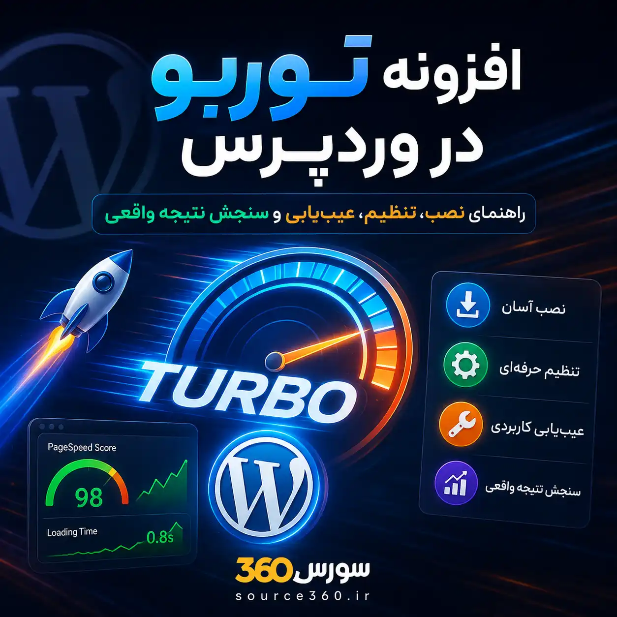 افزونه توربو در وردپرس؛ راهنمای نصب، تنظیم، عیب‌یابی و سنجش نتیجه واقعی