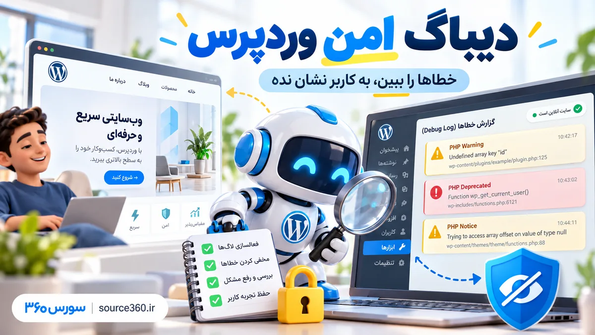دیباگ امن وردپرس در سایت زنده؛ خطاها را ببین، به کاربر نشان نده